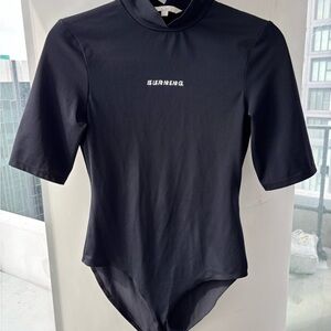 Black Short Sleeve Bodysuit